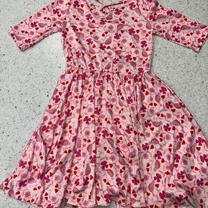 Floral Pink Kids Dress  DDS cool fabric